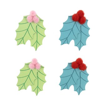 Pom Pom Holly Stickers 4 Pack image number 4