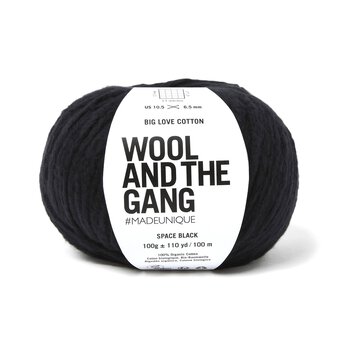 Wool and the Gang Space Black Big Love Cotton 100g 