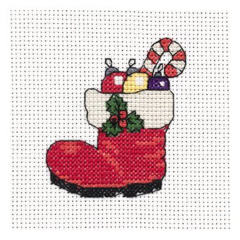 Santa Boot Mini Cross Stitch Kit