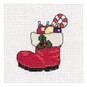 Santa Boot Mini Cross Stitch Kit image number 2