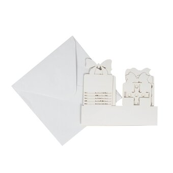 Laser Cut Christmas Presents Card 16cm x 62cm