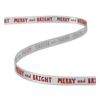 Merry and Bright Printed Ribbon 10mm x 3m image number 3