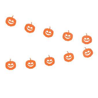 Orange Paper Pumpkin Garland 2m