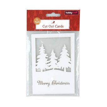 Laser Cut Christmas Tree Card Fronts 5 Pack image number 4