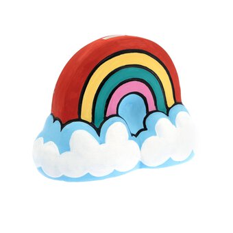 Paint Your Own Rainbow and Clouds Money Box image number 2