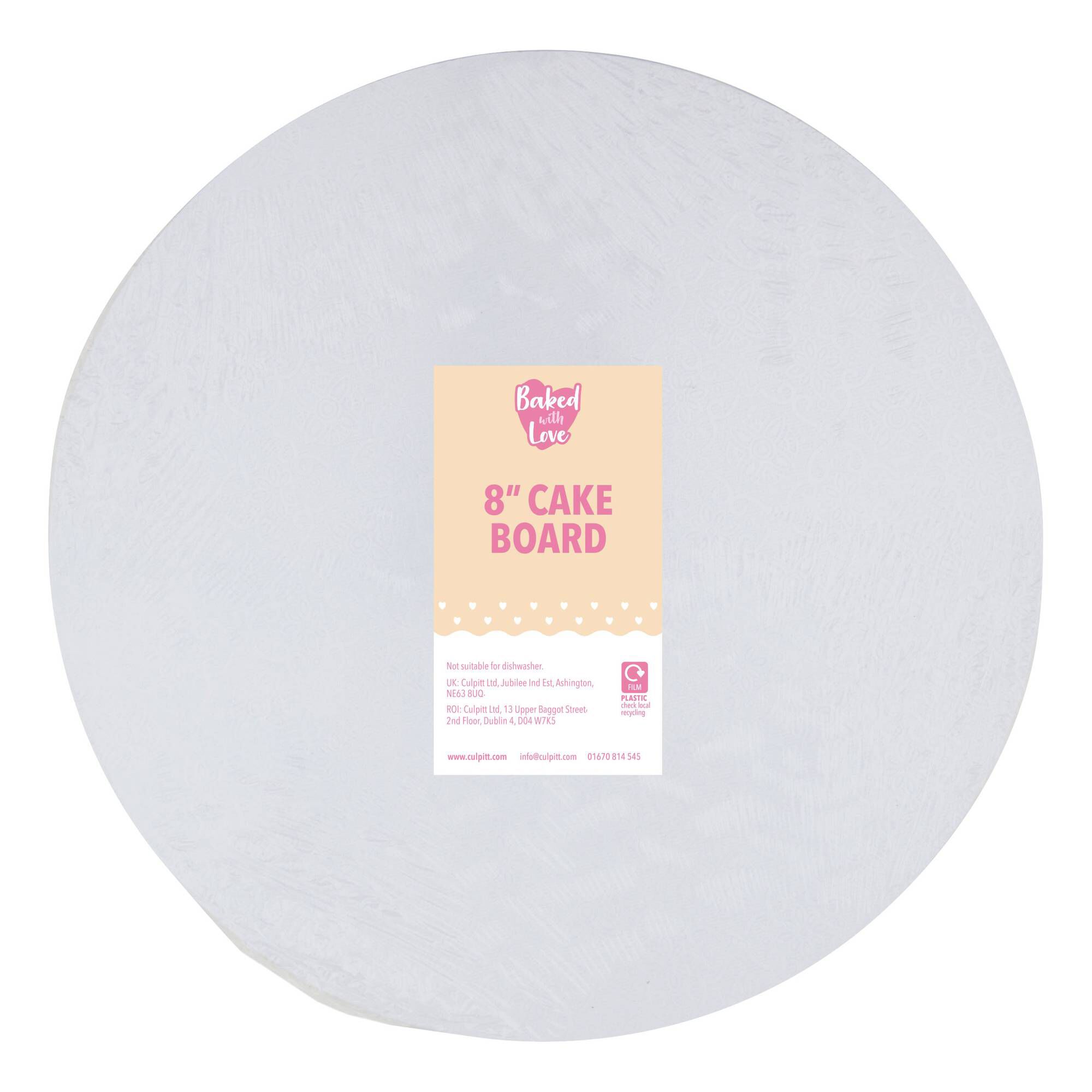 White Cake Boards - Round - 1/2