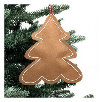 Kraft Paper Christmas Tree Decoration 15cm