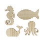 Wooden Marine Animals 4 Pack image number 1