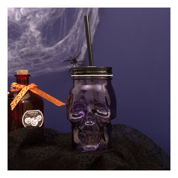 Purple Skull Drinking Jar image number 1