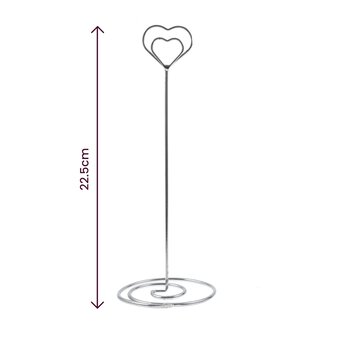 Silver Heart Table Number Stand image number 4