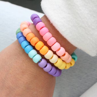 1000+pcs Pony Beads Bracelet Jewelry Making Colors Rainbow Beads jewelry  craft