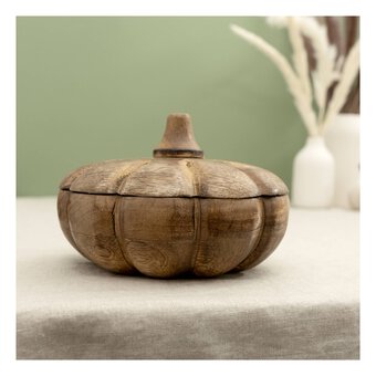 Wooden Pumpkin Bowl 15.5cm