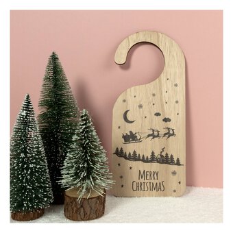 Merry Christmas Wooden Door Sign 30cm image number 2