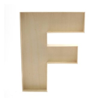 Wooden Fillable Letter F 22cm | Hobbycraft