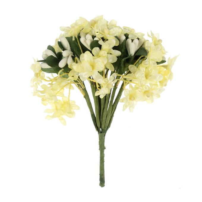 Soft Yellow Verbana Floral Pick 10cm image number 1