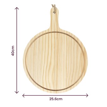 Circular Wooden Cutting Board 26cm x 40cm image number 4