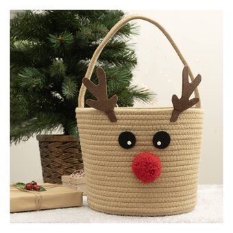 Reindeer Rope Basket 26cm