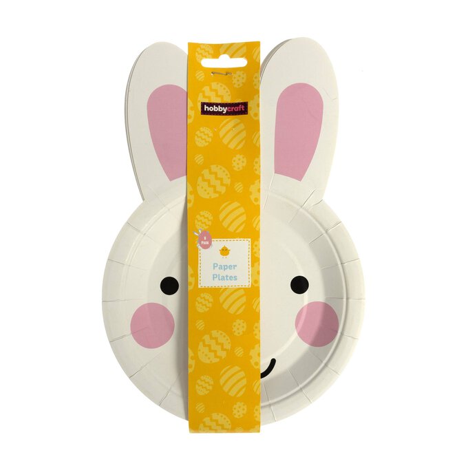 Easter Bunny Shaped Plates, 10 Inches, 8 Count