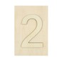 Wooden Number 2 Plaque 10cm x 15cm image number 1