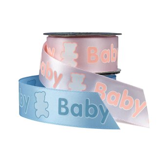 Baby Pink Baby Teddy Ribbon 25mm x 3m image number 3
