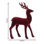 Burgundy Velvet Stag 32cm image number 4