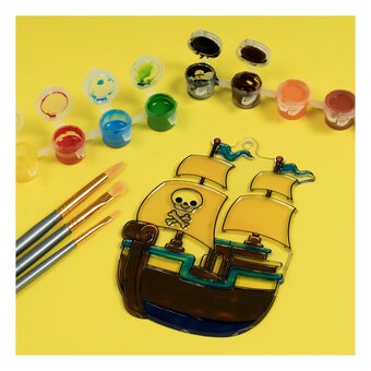 Pirate Ship Plastic Suncatcher