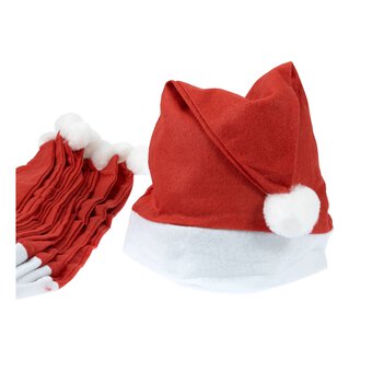 Red Santa Hat 10 Pack