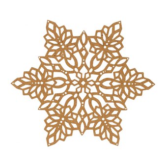 Kraft Laser-Cut Paper Snowflakes 5 Pack  image number 3