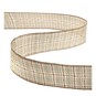 Jute Tartan Wire Edge Ribbon 63mm x 3m image number 2