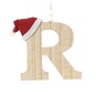 Hanging Wooden Christmas Letter R 9cm image number 3