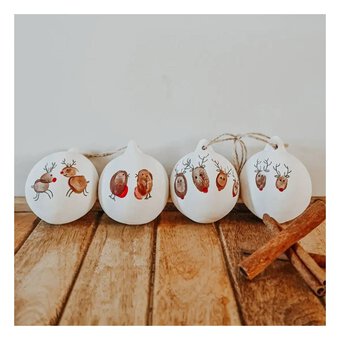 Mini Ceramic Baubles with Jute 3 Pack image number 4