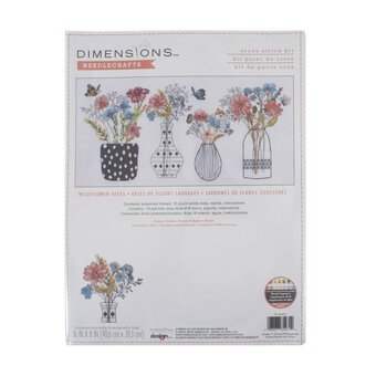 Dimensions Wildflower Vases Counted Cross Stitch Kit 41cm x 20cm