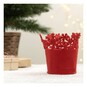 Red Felt Snowflake Pot 13cm image number 3