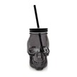 Black Skull Drinking Jar