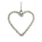 Silver Diamante Hanging Heart 10cm image number 1