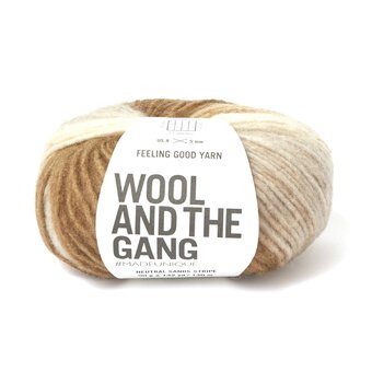 Wool and the Gang Neutral Sands Feeling Good Stripe 50g