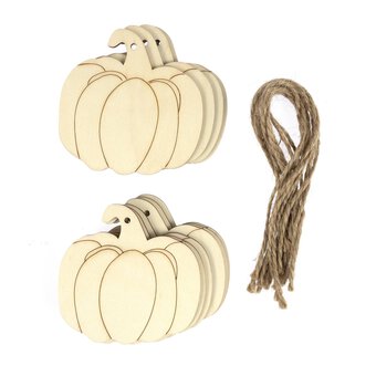 Wooden Pumpkin Decorations 10 Pack image number 4