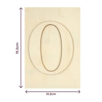 Wooden Letter O Plaque 10cm x 15cm image number 4