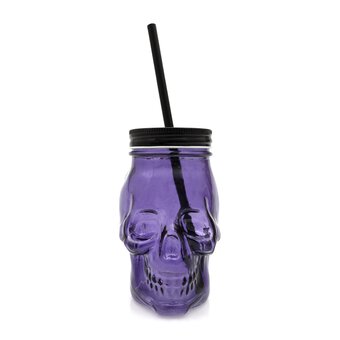Purple Skull Drinking Jar image number 2