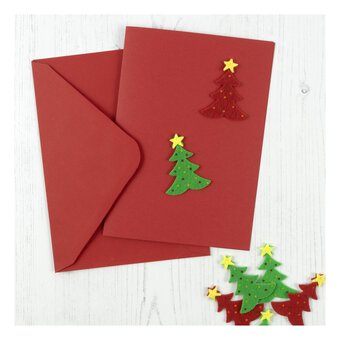 Red and Green Felt Trees 20 Pack image number 3