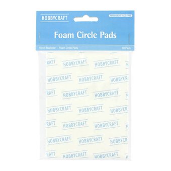 Adhesive Foam Circle Pads 10mm 80 Pieces