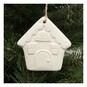 Hanging Ceramic Gingerbread House Decoration 8cm image number 4