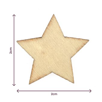 Wooden Star Confetti 24 Pieces  image number 3