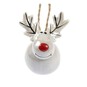 Hanging Glazed Ceramic Reindeer Decoration 6.5cm image number 4