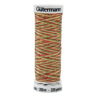 Gutermann Multicoloured Sulky Metallic Thread 200m (7027)