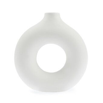 Ceramic Round Vase with Hole 13cm x 14cm