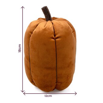 Tall Rust Plush Pumpkin 18cm image number 4