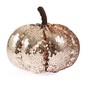 Rose Gold Sequin Pumpkin 17cm image number 1