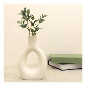 Ceramic Vase with Hole 12.5cm x 18.5cm image number 2