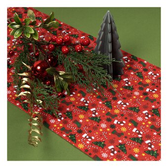 Red Festive Felt Roll 28cm x 2m image number 5